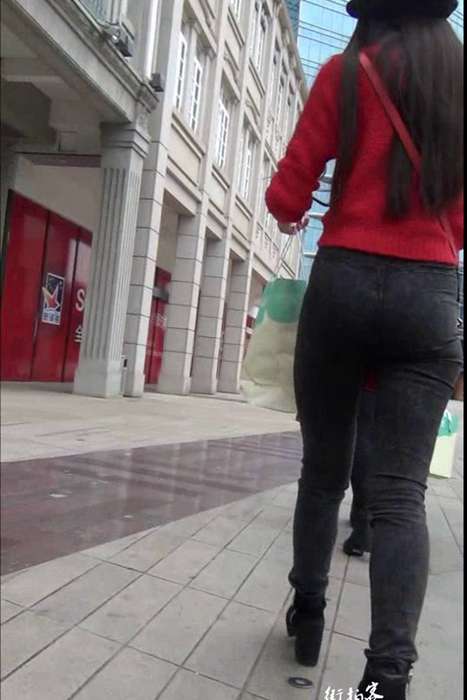 [街拍客视频]jx0596 街拍紧身裤大长腿高挑美女
