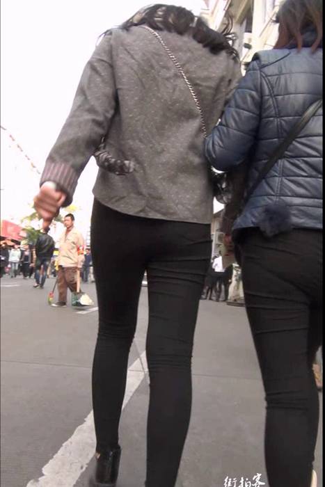 [街拍客视频]jx0624 街拍紧身打底裤高挑美女